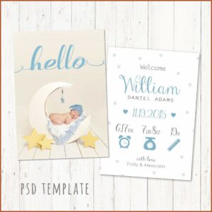 Baby Boy Announcement Template
