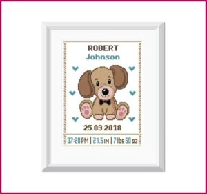 Baby Boy Cross Stitch Birth Announcements