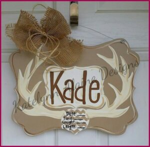 Baby Boy Door Hangers For Hospital Camo