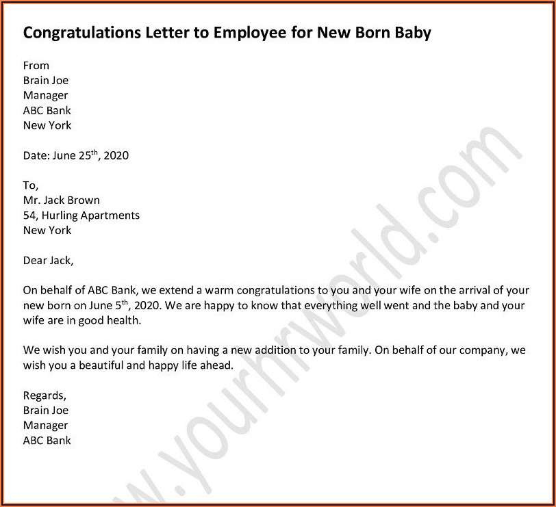 Baby Boy Employee New Baby Announcement Email