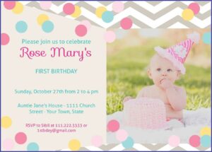 Baby First Birthday Invitation Card