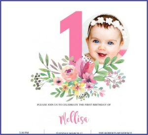 Baby First Birthday Invitation Card Matter In Hindi