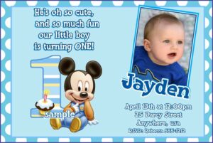 Baby First Birthday Invitation Card Online Free