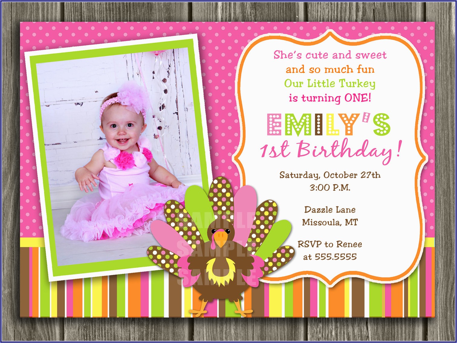 Baby First Birthday Invitation Message