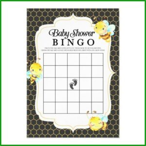Baby Shower Bingo Invitation Template