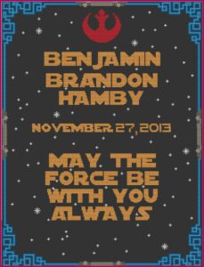 Baby Yoda Cross Stitch Birth Announcement