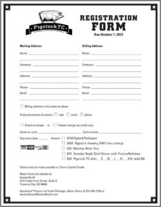 Baseball Tournament Registration Form Template