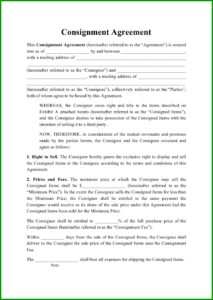 Basic Consignment Agreement Template