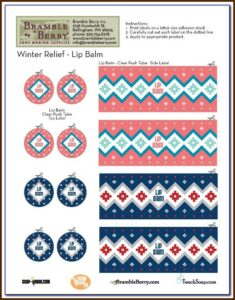 Belladonna Lip Balm Labels Template