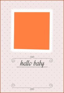 Blank Baby Boy Announcement Template