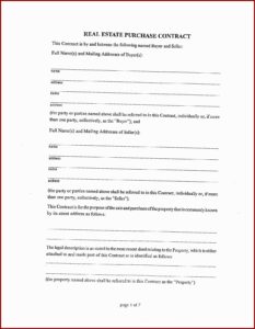 Blank Land Contract Form