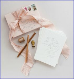 Blush And Grey Wedding Invitations