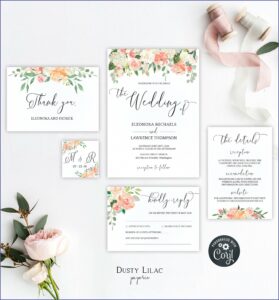 Blush Pink Wedding Invitation Template
