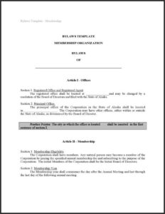 Booster Club Bylaws Template