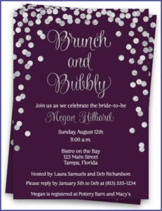 Bridal Brunch And Bubbly Invitations