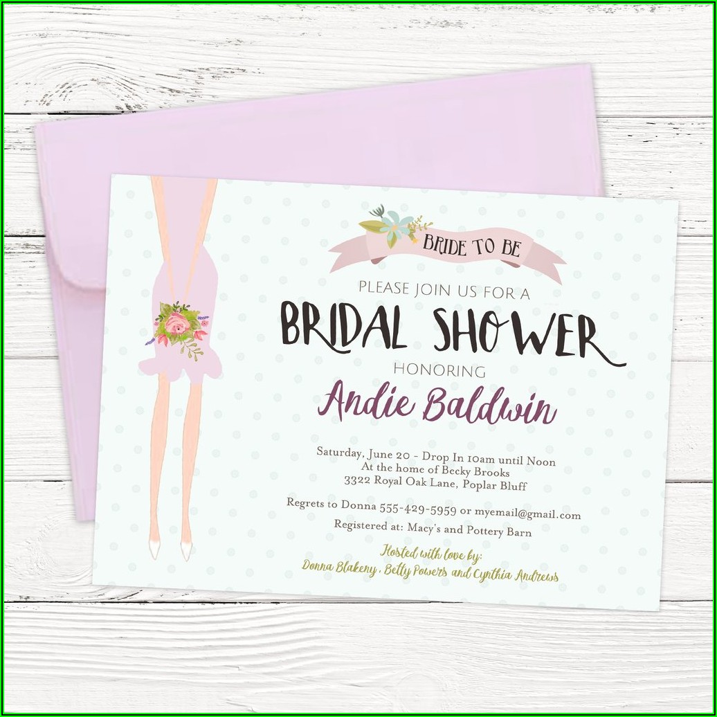 Bridal Shower Invitation Free Template