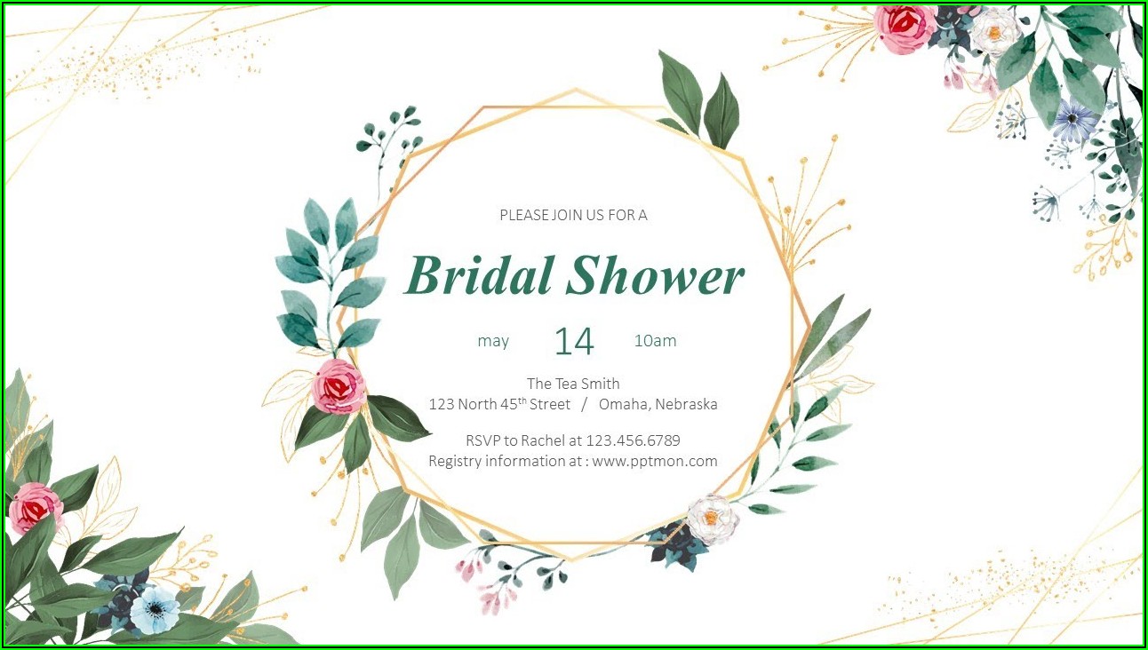 Bridal Shower Invitations Templates Free Download