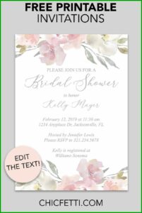 Bridal Shower Invite Free Template