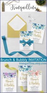 Brunch And Bubbly Baby Shower Invitations
