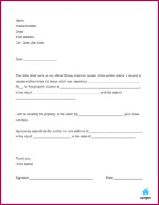 Business Moving Notice Template