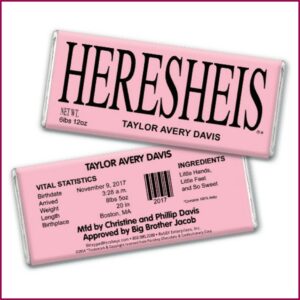 Candy Bar Birth Announcements