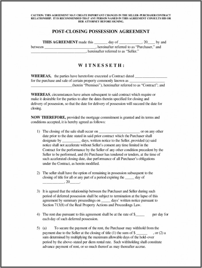 Caregiver Agreement Template Free