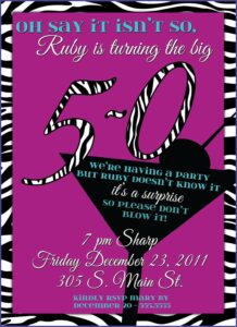 Cheap Surprise 50th Birthday Invitations