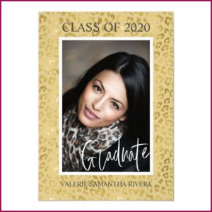 Cheetah Print Graduation Invitation