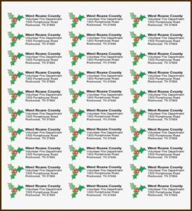 Christmas Return Address Labels Template Avery 5160