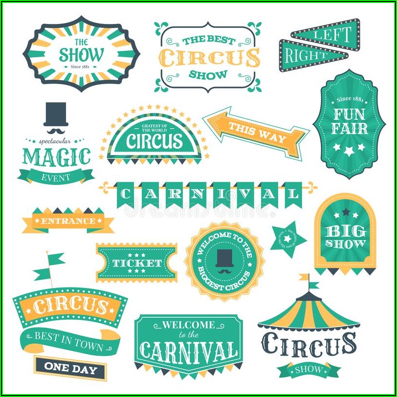 Circus Carnival Invitation Templates