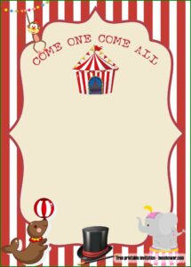 Circus Invitation Template Free Download