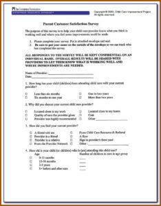 Client Satisfaction Survey Format