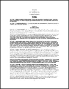 Club Bylaws Template Free