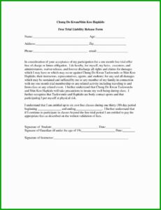 Covid 19 Liability Release Waiver Template