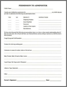 Daycare Enrollment Form Template