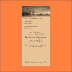 Death Announcement Template Free