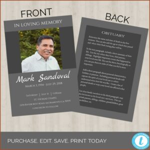 Death Announcement Template India