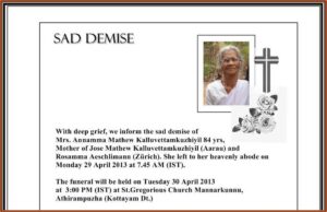 Death Announcement Wording Facebook Funeral Announcement Sample