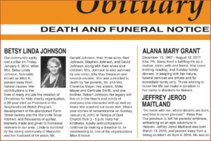 Death Notice Wording Examples