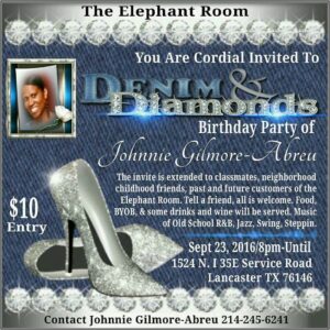 Denim And Diamonds Invitation Templates
