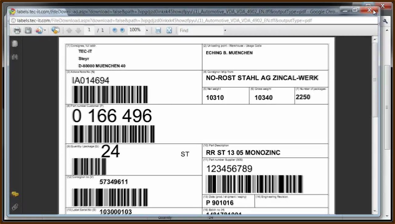 Dhl Shipping Label Template