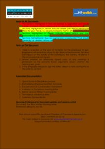 Disciplinary Letter Template Nz