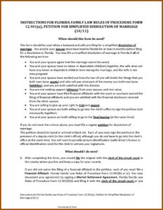 Dissolution Of Marriage In Florida Forms
