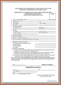 Download China Visa Application Form 2019