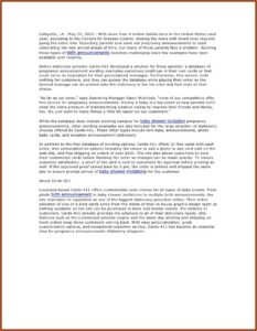 Employee New Baby Announcement Email From Manager