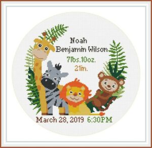 Etsy Birth Announcement Cross Stitch