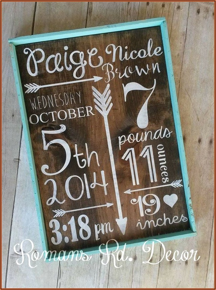Etsy Birth Announcement Sign