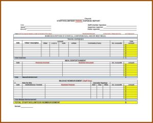 Excel Expense Form Templates