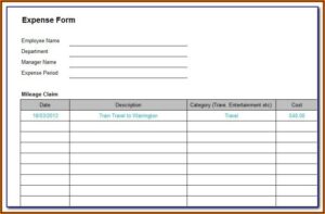 Expense Claim Form Templates