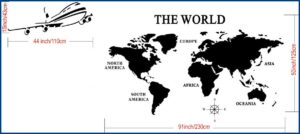 Extra Large World Map Wall Decal